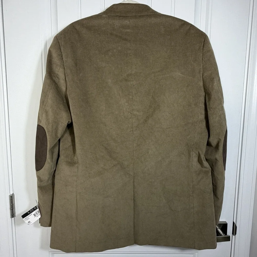 Lauren Ralph Lauren‎ Ultraflex Corduroy Sport Coat Blazer Brown 44L